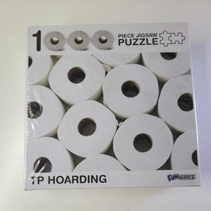 Funwares TP 1000 Piece Jigsaw Puzzle Hoarding Toilet Paper 27" × 19" NEW